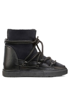 Классические кожаные кеды на шнуровке, черный Inuikii