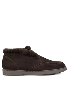 Замшевые ботинки на щиколотке с отделкой из овчины, коричневый Doucal's