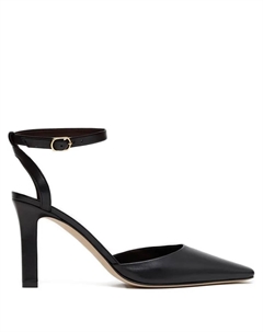 Балетки с заостренным носком и ремешком на щиколотке, черный The row