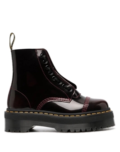 Лакированные ботинки на шнуровке, красный Dr. martens