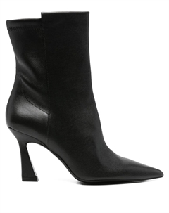 Кожаные ботильоны Vinnie на каблуке 50 мм, черный Stuart weitzman