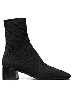 Ботильоны с монограммой, черный Tory burch