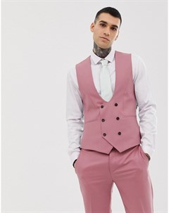 Супероблегающий жилет пыльно розового цвета Twisted tailor