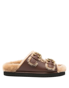 Однотонные слиперы, коричневый Chloe