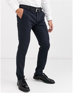 Темно синие эластичные облегающие брюки Premium Jack & jones