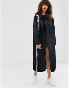 Черное пальто с тремя полосками TLRD Adidas originals