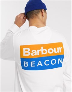 Белый лонгслив Barbour beacon