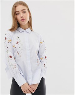 Рубашка с цветочной вышивкой Blank NYC In Bloom Blank nyc