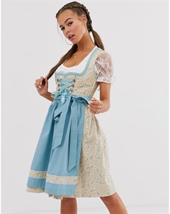 Платье с цветочным принтом и отделкой в стиле фартука Stockerpoint original Bavarian Oktoberfest Dir Marjo