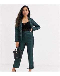 Зеленые атласные брюки со складками Fashion union petite