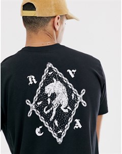 Черная футболка с принтом тигра Rvca