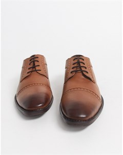 Светло коричневые кожаные туфли со вставкой на носке Redfoot