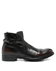 Байкерские ботинки с пряжками, коричневый Officine creative