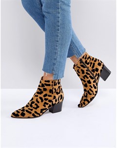 Ботинки с леопардовым принтом Office