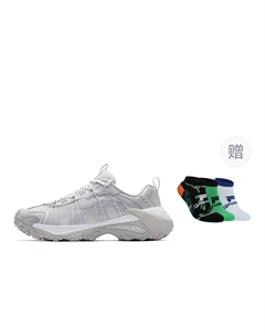 Экосет 2 Горные туфли 2 Абразивостойкие низкие повседневные ботинки мужские Облачный пик белый - Тумано-серый/Грибной серый (Подарок включен) Fila fusion