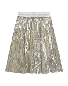 Плиссированная юбка с пайетками, золотой Michael kors kids