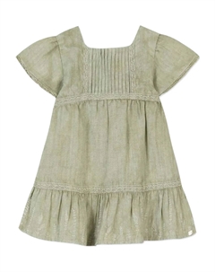 Льняное платье, зеленый Tartine et chocolat