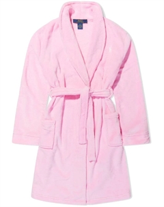 Халат с вышитым логотипом, розовый Polo ralph lauren kids