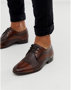 Кожаные коричневые туфли на шнуровке Depp London