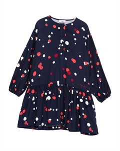 Платье в горошек, синий Il gufo