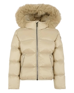 Стеганая куртка с меховой отделкой, нейтральный Colmar kids