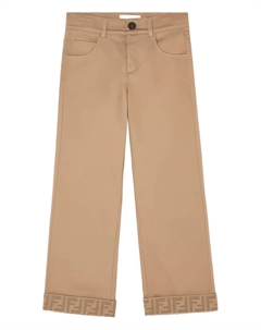 Брюки с логотипом, нейтральный Fendi kids