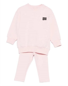 Спортивный костюм с логотипом, розовый Msgm kids