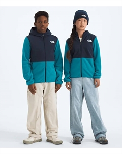 Толстовка Glacier с капюшоном на молнии для мальчиков и девочек, Dusk Blue/Summit Navy The north face