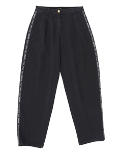 Плиссированные брюки с фирменной лентой, черный Balmain kids