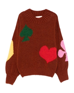 Свитер с интарсией, красный Bobo choses