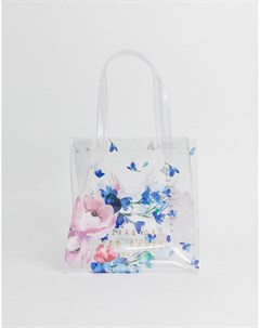 Прозрачная маленькая сумка с цветочным принтом и логотипом unicon raspberry ripple Ted baker london