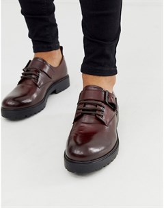 Красные кожаные туфли на шнуровке Depp London