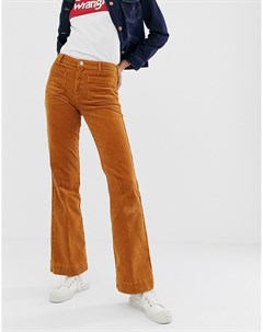 Вельветовые расклешенные брюки с завышенной талией Wrangler
