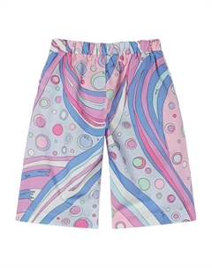 Кюлоты Fontane с абстрактным принтом, розовый Pucci junior