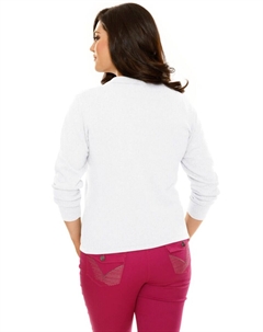 Вязаный кардиган, mottled white Heine