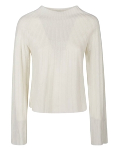 Кофта Koro в рубчик с рукавами-колокол, белый Loulou de saison