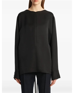 Топ с длинными рукавами и завязками, черный Khaite