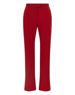 Плиссированные расклешенные брюки, красный Alexander mcqueen