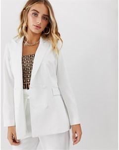 Белый приталенный пиджак Missguided