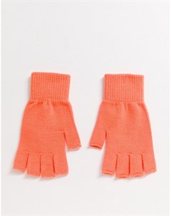 Ярко оранжевые перчатки без пальцев Asos design