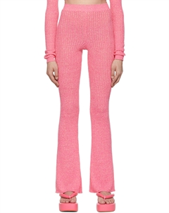 Розовые льняные брюки для отдыха Msgm