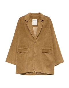 Однобортный вельветовый блейзер, коричневый Cordera