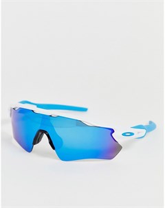 Белые солнцезащитные очки со стеклами сапфирового цвета Radar EV Path Oakley