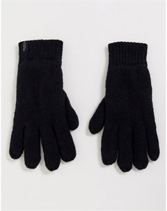 Черные шерстяные перчатки Selected homme