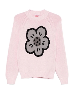 Свитер с цветочным узором, розовый Kenzo