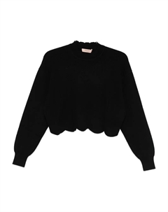 Свитер с волнистым краем, черный Twinset