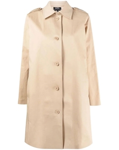 Однобортное пальто длины миди, нейтральный A.p.c.