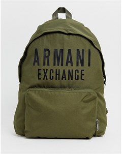 Рюкзак цвета хаки с логотипом Armani exchange
