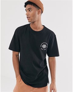 Черная oversize футболка с логотипом Brooklyn Supply Co Brooklyn supply co.