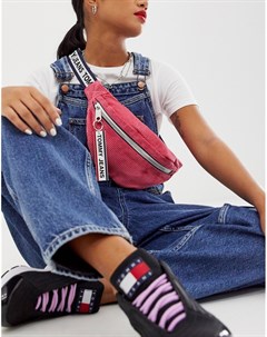 Вельветовая сумка кошелек на пояс с логотипом Tommy jeans